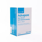 Blue Dot Advapore Fabric Non-Woven Self Adhesive Wound Dressing 50-Piece Set, 10 cm x 15 cm Size - Damaged Box