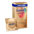 Durex Real Feel Condoms, 12s, Regular Fit, Latex Free, Extra Silicone Lube, Easy On Shape - New - BBE 02/2028