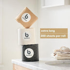 Bumboo Essentials Toilet Roll 48 Pack - 3 Ply 300 Sheets - Plastic-Free, Soft, Strong, Eco-Friendly Toilet Tissue - Damaged Box