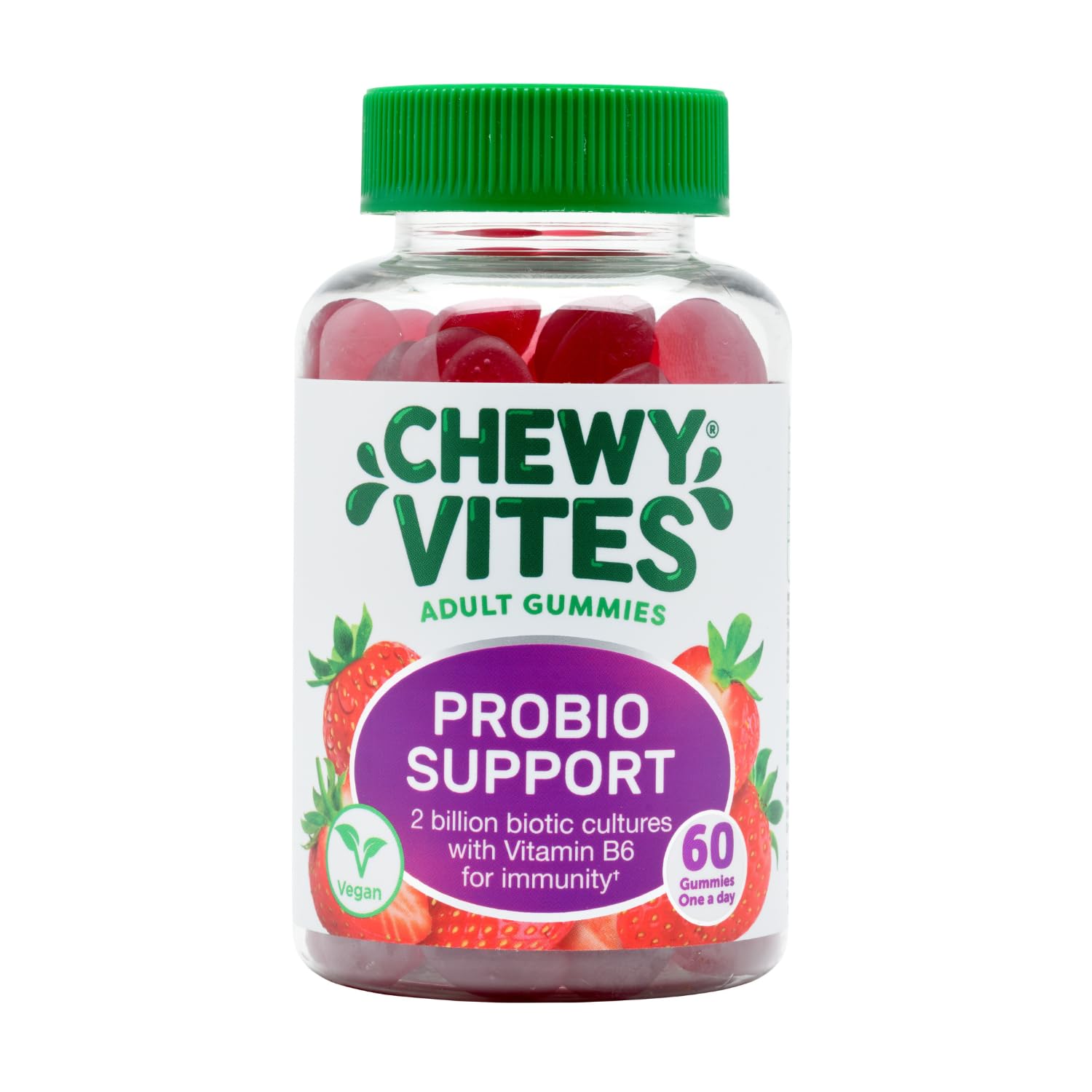 Chewy Vites Adult Probio Support, Gut Health & Vitamin Gummies, 60 Count - New - BBE 09/2025