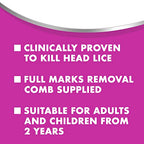 Full Marks Head Lice Solution Spray 150ml - Fast & Effective Nit Treatment with Comb, Kills Nits, Safe for Kids - New - BBE 05/2027