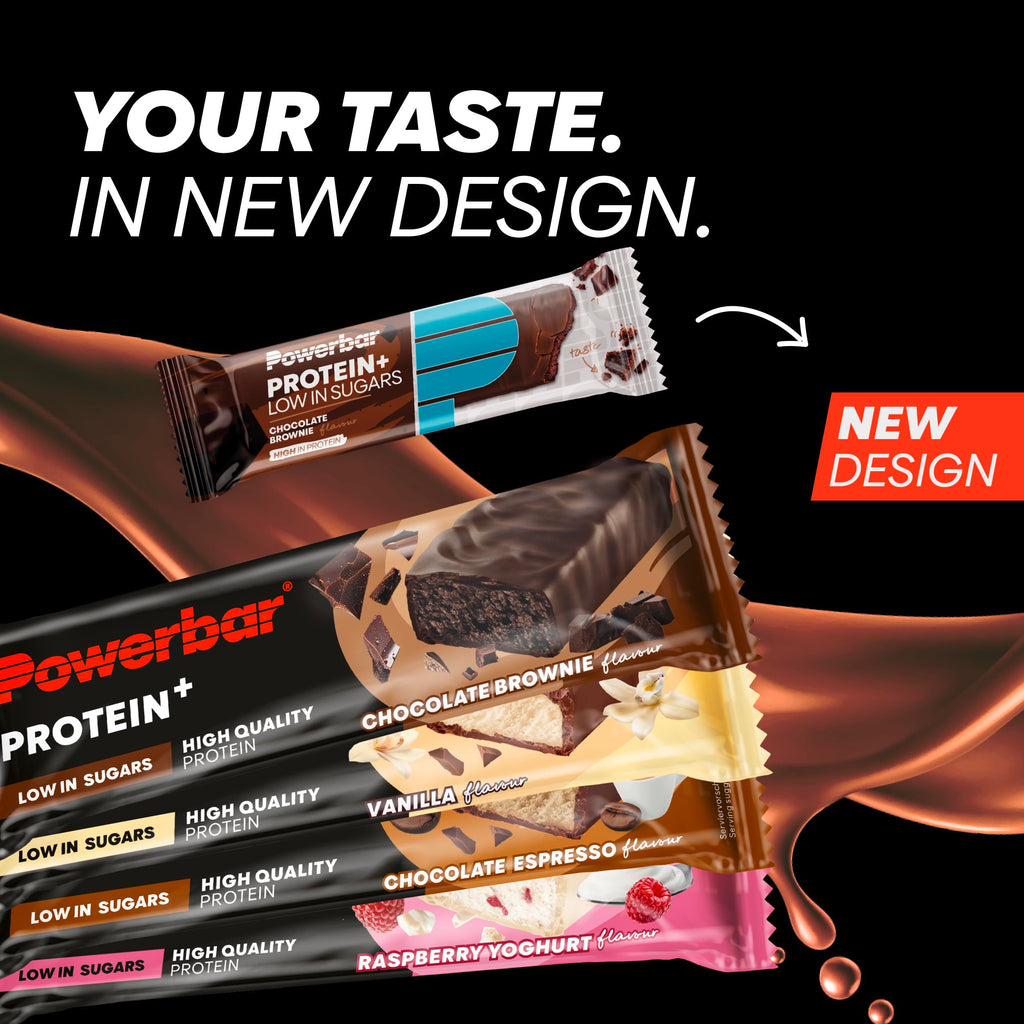Powerbar - Protein Plus - Low Sugar Multiflavour Box - 16x35g - Protein bars with fibre - Damaged Box - BBE 04/2026