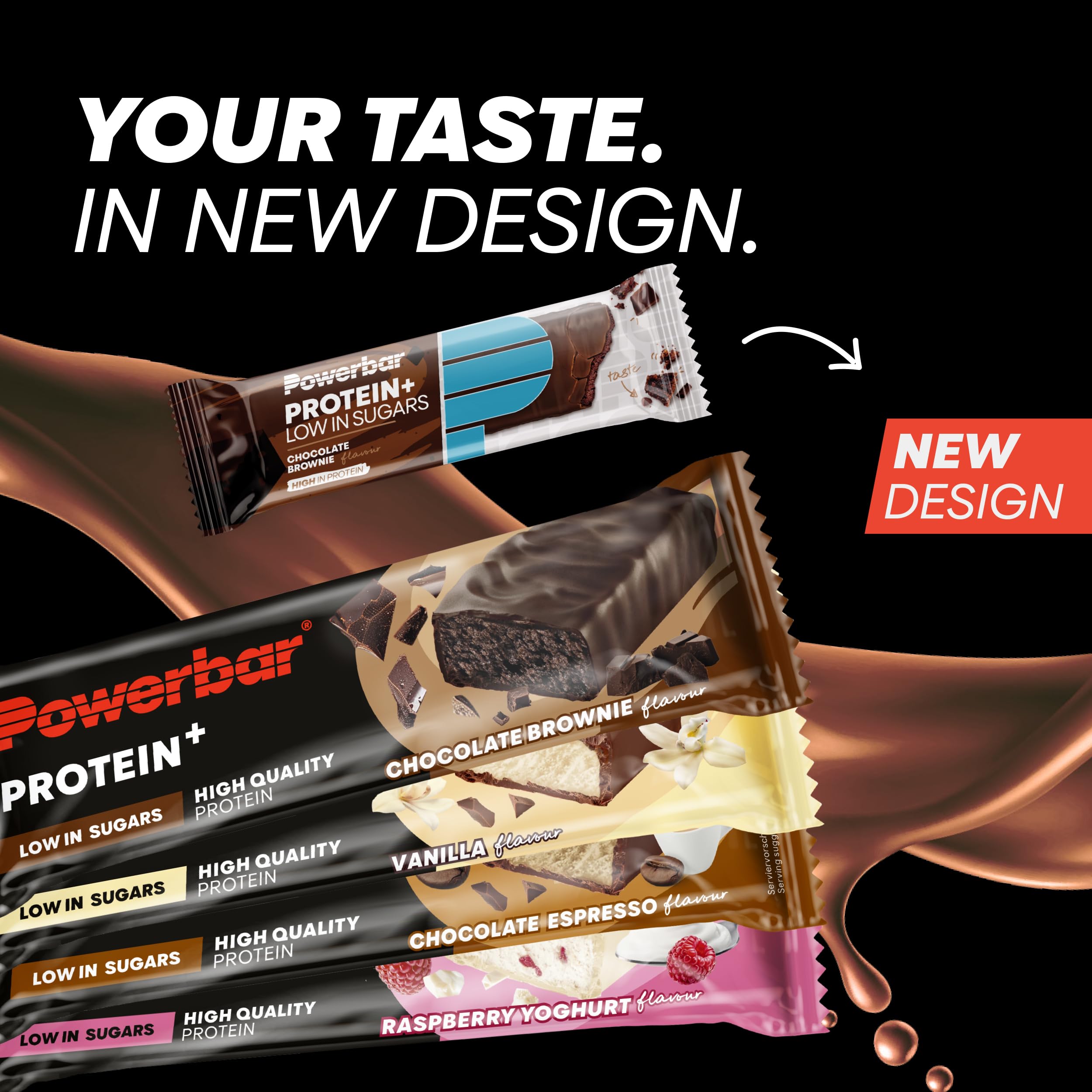 Powerbar - Protein Plus - Low Sugar Multiflavour Box - 16x35g - Protein bars with fibre - Damaged Box - BBE 04/2026