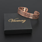Vicmag Magnetic Copper Bracelet for Men - 18pcs 3800 Gauss Magnets Bangle - New