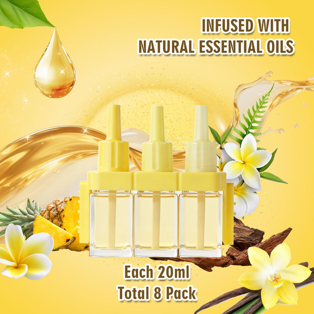 SCENTORINI Plug In Air Freshener Refills 8 Pack, 20ml 3-in-1, Compatible with Febreze 3Volution, Curated Mix - Like New