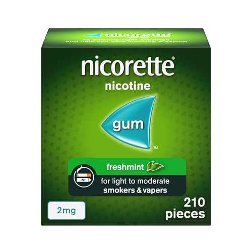 Nicorette Freshmint 2mg Nicotine Gum - Stop Smoking Aid - 210 Pieces - Quit Smoking Support - New - BBE 12/2028