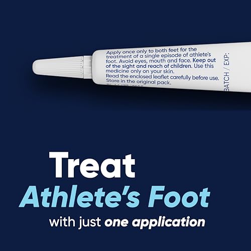 Lamisil Once - Single Dose Athlete's Foot Treatment - Relieves Itching, Burning, Cracking Symptoms - Antifungal Solution 4g - Damaged Box - BBE 05/2028