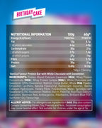 Grenade Birthday Cake Protein Bars 12 x 60g High Protein Snack Low Sugar - Damaged Box - BBE 03/2027