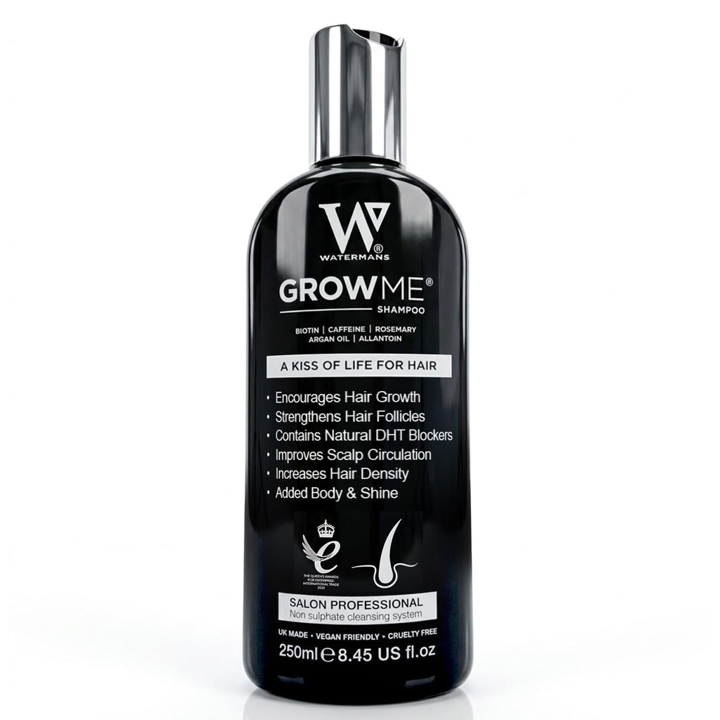 Watermans Grow Me(R) Hair Growth Shampoo - Not just a Caffeine Shampoo we include Biotin, Argan Oil, Rosemary, Niacinamide. Hair Thickening Treatment for Women & Men with progressed thinning. - New