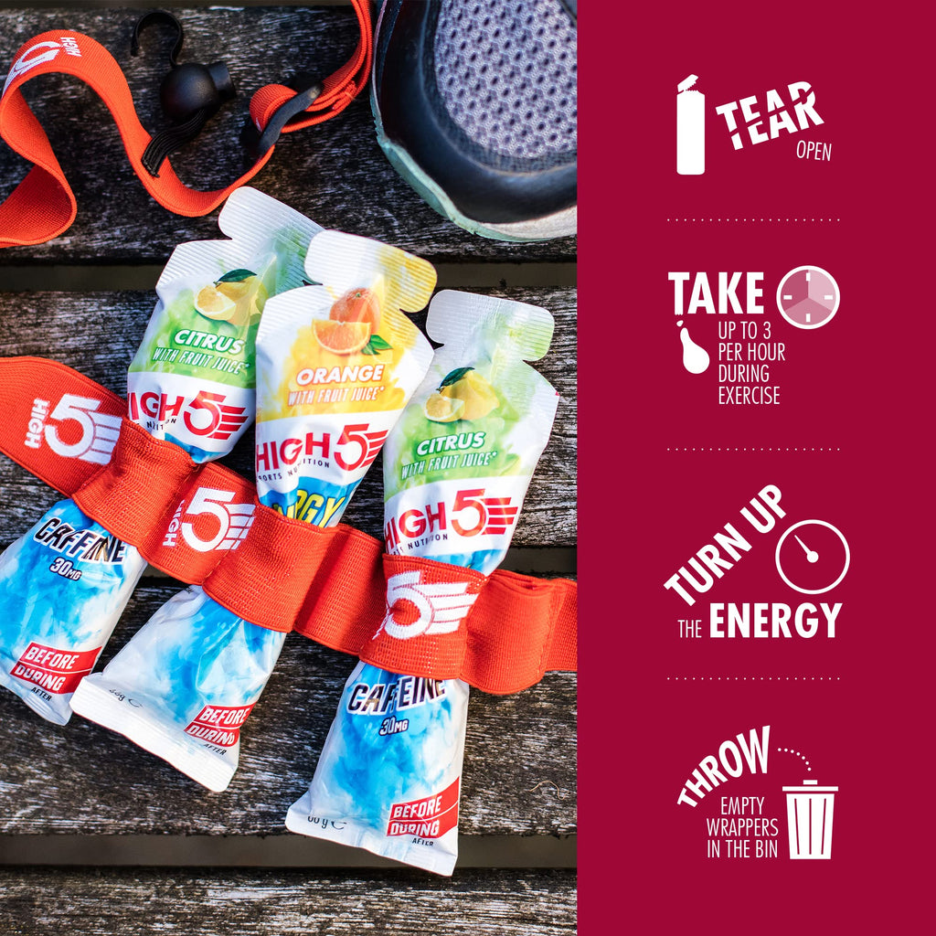 HIGH5 Energy Gel Aqua - Quick Release Sports Gels to Power Muscles for Peak Performance - Natural Fruit Juice & Caffeine-Free - Energy Boost for Running, Cycling and Endurance (Berry, 20 x 66g) - New - BBE 01/2027