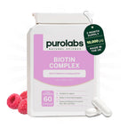 Purolabs Biotin Hair Growth Supplement 10,000g - Hair Vitamins for Men & Women - Vitamin B7 Tablets for Skin & Nails with Zinc & Selenium - 60 Vegan Capsules - Made in The UK by Purolabs - New - BBE 06/2028