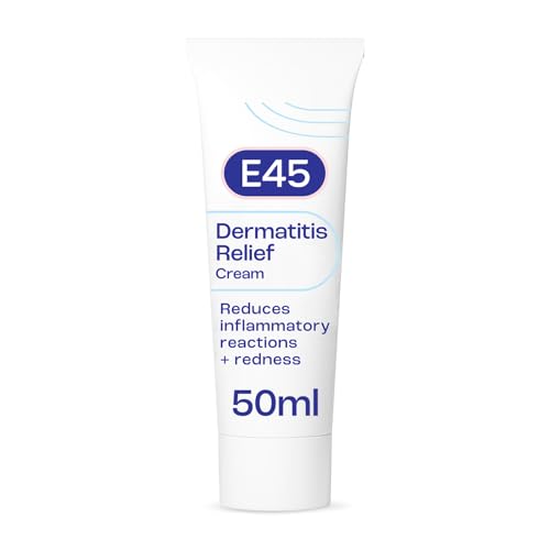 E45 Dermatitis Cream 50ml - Eczema Treatment, Itch Relief, Anti-Inflammatory, Steroid-Free - Damaged Box - BBE 04/2028