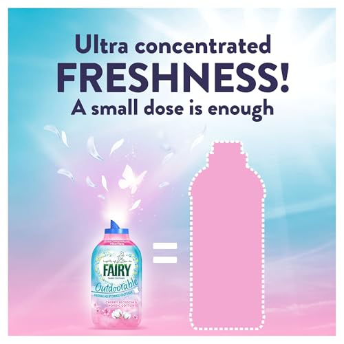 Fairy Outdoorable Fabric Conditioner Cherry Blossom & Nordic Cotton 424 Washes (8x53) Ultra Concentrated Sensitive Skin - New