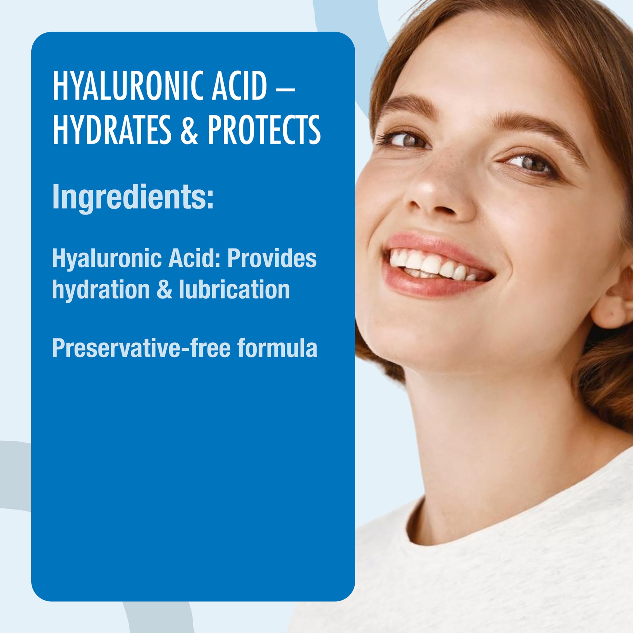 Hyabak Preservative-Free Eye Drops - Dry Eye Relief with Hyaluronic Acid - 10ml (300 Drops) - New - BBE 03/2028