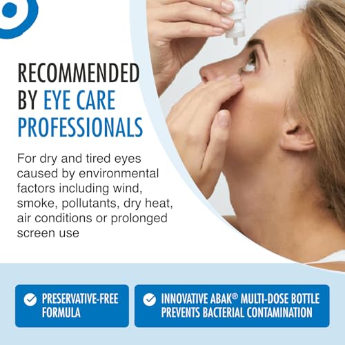Hyabak Preservative-Free Eye Drops - Dry Eye Relief with Hyaluronic Acid - 10ml (300 Drops) - New - BBE 03/2028