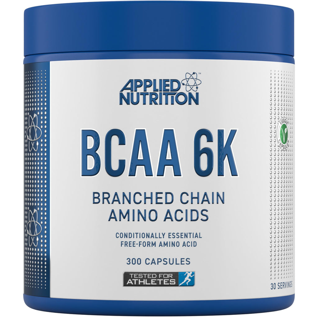 Applied Nutrition BCAA 6K (4:1:1) - 6000mg Branched Chain Amino Acids per Serving - Leucine, Isoleucine & Valine, for Endurance, Performance & Recovery 300 Vegan Capsules (30 Servings) - New - BBE 08/2027