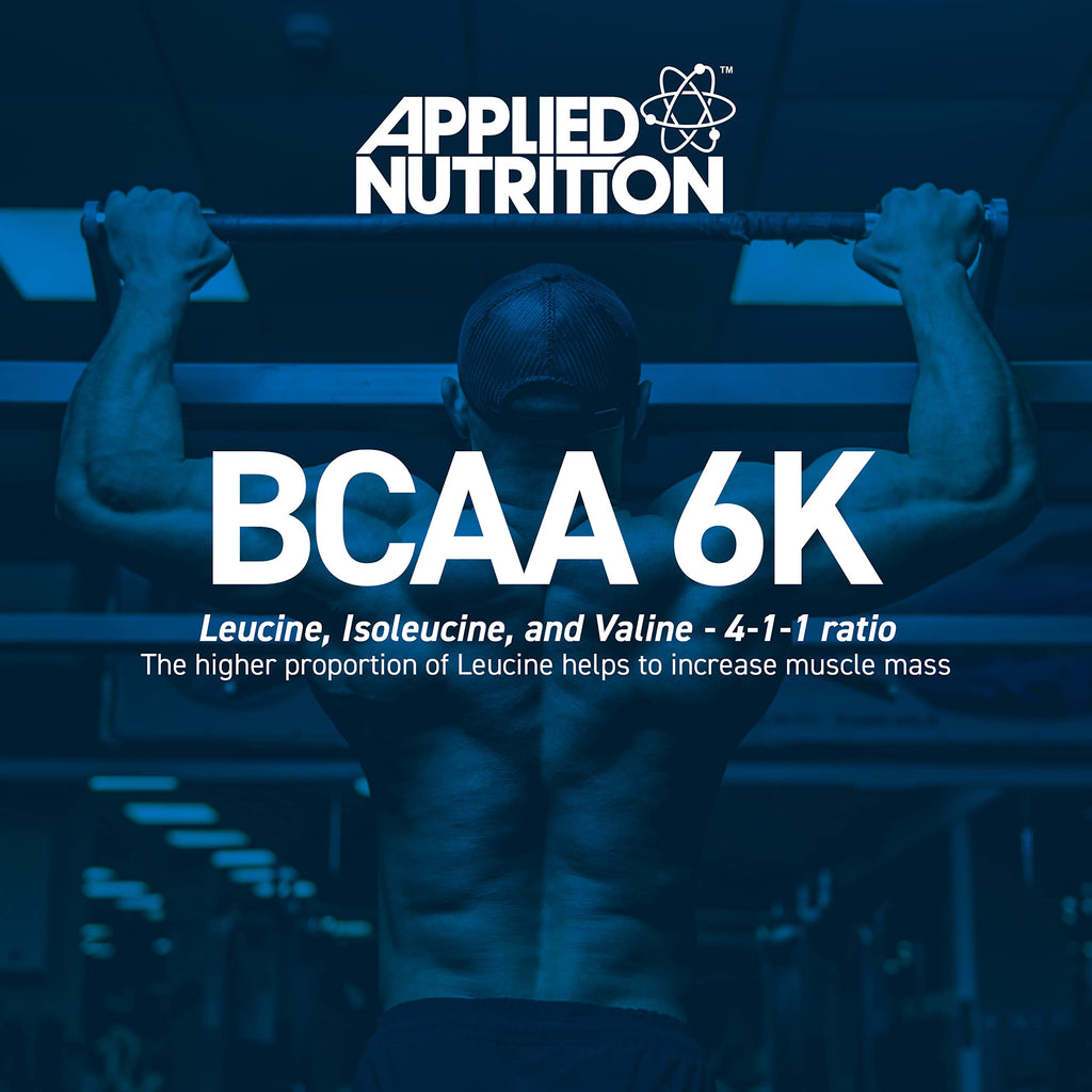 Applied Nutrition BCAA 6K (4:1:1) - 6000mg Branched Chain Amino Acids per Serving - Leucine, Isoleucine & Valine, for Endurance, Performance & Recovery 300 Vegan Capsules (30 Servings) - New - BBE 08/2027