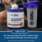 Applied Nutrition Tri-Magnesium Powder 3 in 1 - Magnesium Glycinate Supplements for Bone, Muscle, Nervous System Sleep Health - 300 mg per Serving (200g - 50 Servings) (Tropical Vibes) - New - BBE 01/2028
