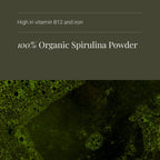 KIKI Health - Organic Spirulina Powder - 100% Pure, Non-GMO, High in Vitamin B12 & Iron - Boosts Energy, Immunity, Detox & Vitality - Rich in Antioxidants & Chlorophyll - 200g - New - BBE 05/2028