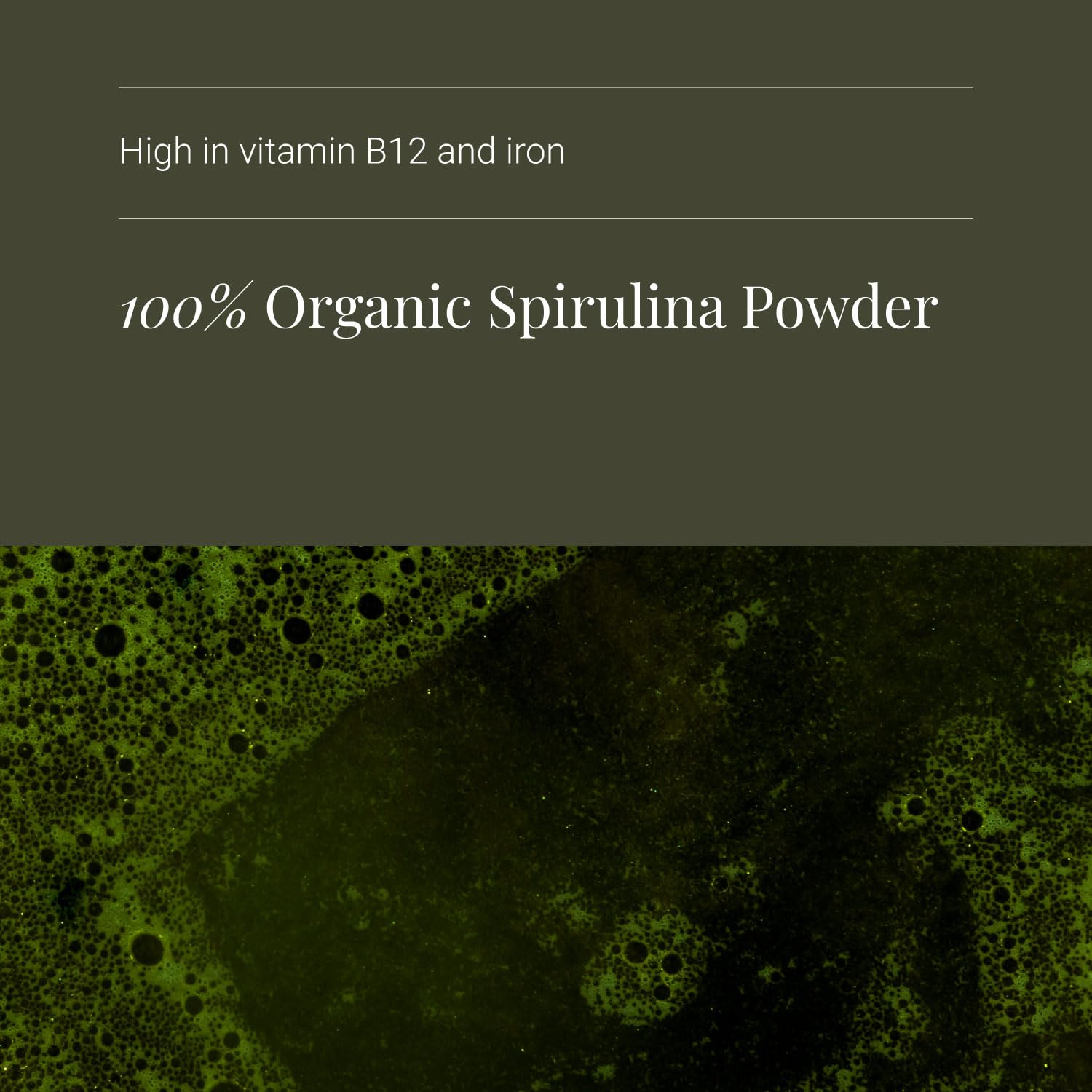 KIKI Health - Organic Spirulina Powder - 100% Pure, Non-GMO, High in Vitamin B12 & Iron - Boosts Energy, Immunity, Detox & Vitality - Rich in Antioxidants & Chlorophyll - 200g - New - BBE 05/2028