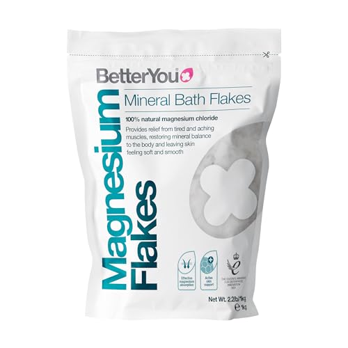 BetterYou Magnesium Original Bath Flakes 1kg - Zechstein Mineral Bath Salts, Vegan & Palm-Oil Free - New - BBE 03/2031