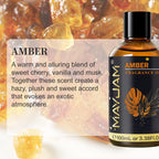 MAYJAM Amber Fragrance Oil for Diffusers - Home Scent Essential Oil 100ml - New - BBE 12/2028