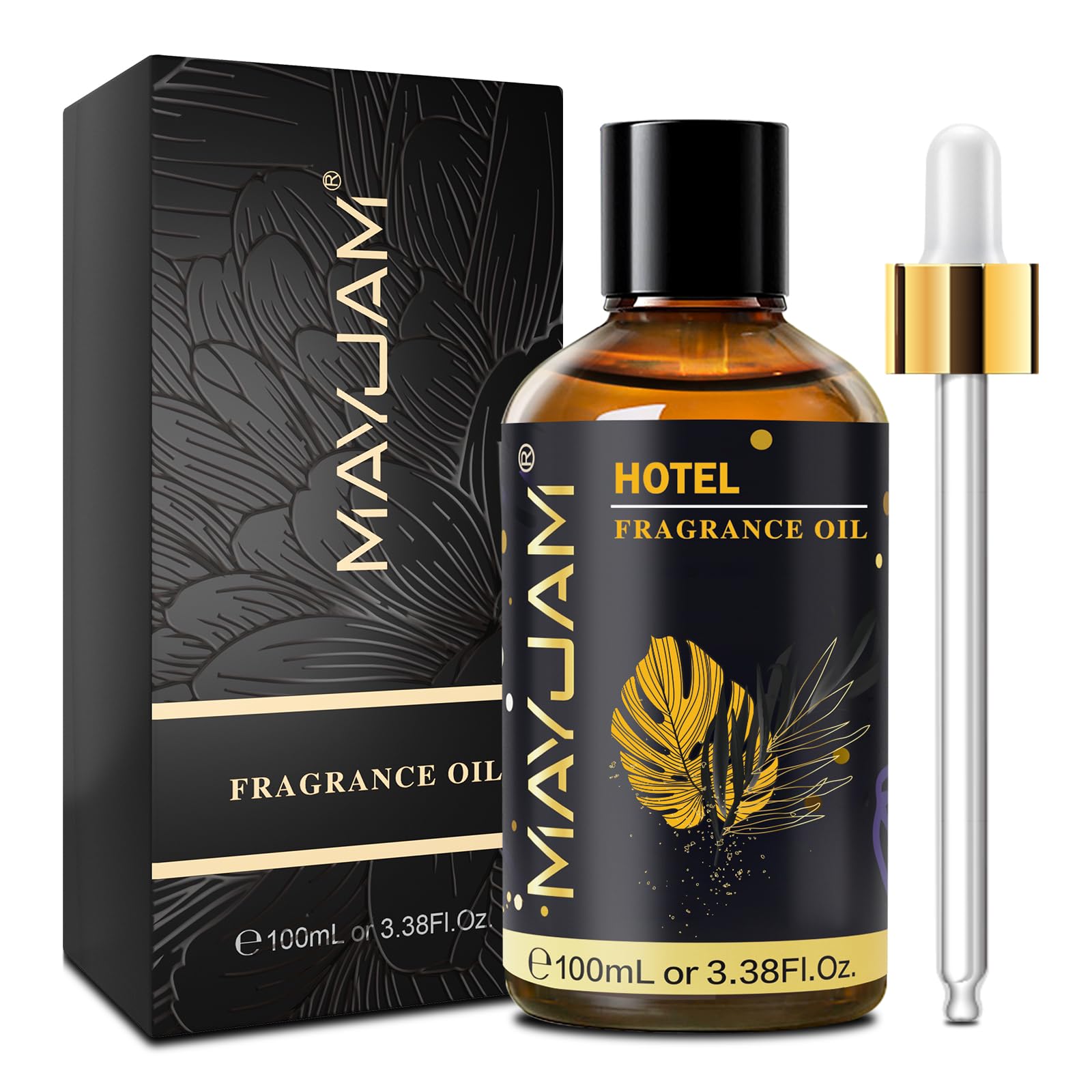 MAYJAM Amber Fragrance Oil for Diffusers - Home Scent Essential Oil 100ml - New - BBE 12/2028
