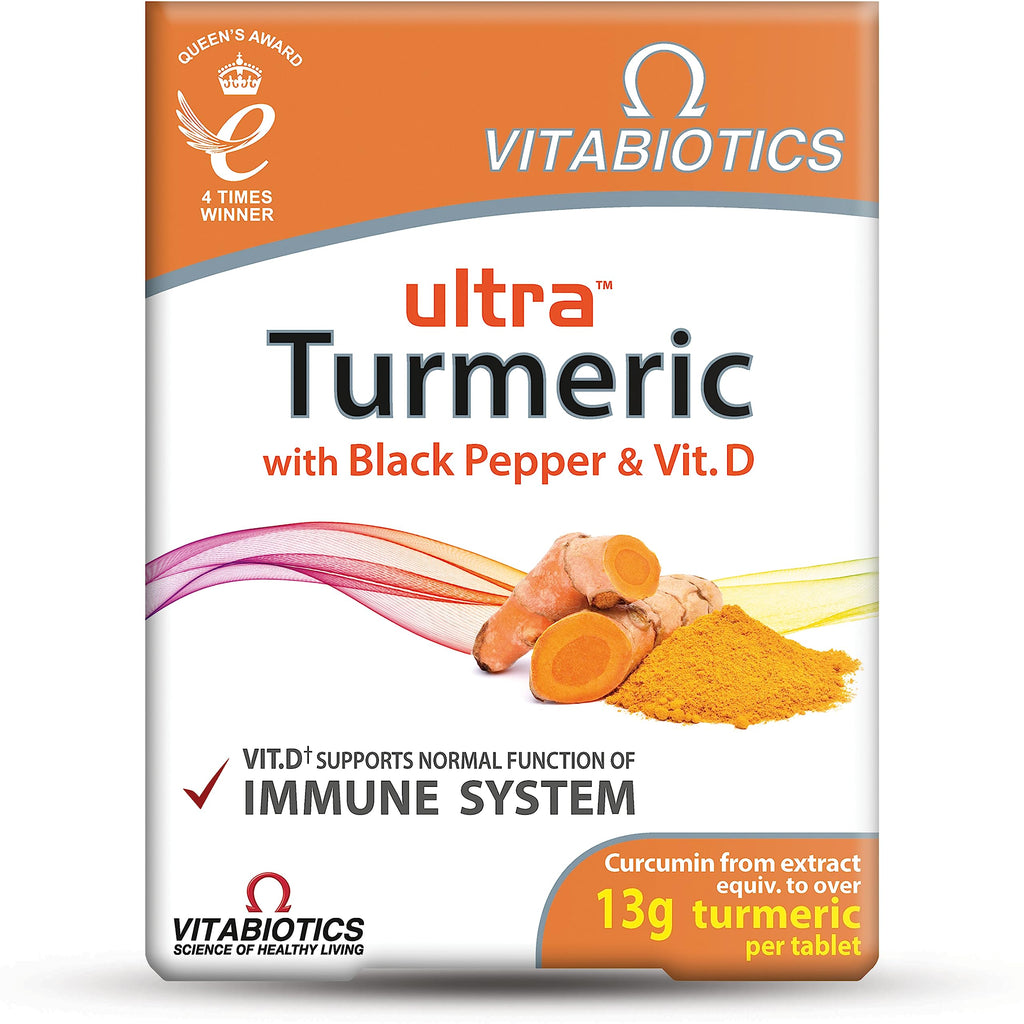 Vitabiotics Ultra Turmeric & Black Pepper Capsules 60 Tablets - Damaged Box - BBE 08/2027