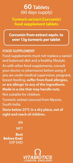 Vitabiotics Ultra Turmeric & Black Pepper Capsules 60 Tablets - Damaged Box - BBE 08/2027