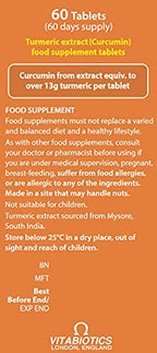 Vitabiotics Ultra Turmeric & Black Pepper Capsules 60 Tablets - Damaged Box - BBE 08/2027