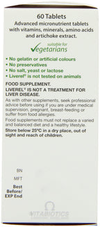 Vitabiotics Liverel Liver Health Support Tablets - 60 Tablets Supplement - Damaged Box - BBE 09/2027