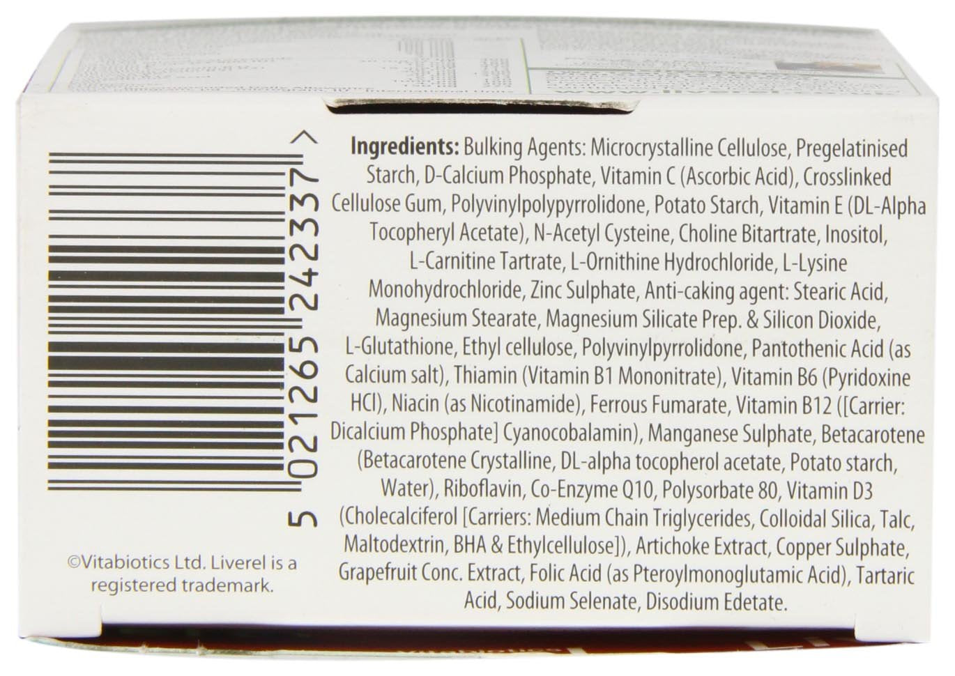 Vitabiotics Liverel Liver Health Support Tablets - 60 Tablets Supplement - Damaged Box - BBE 09/2027