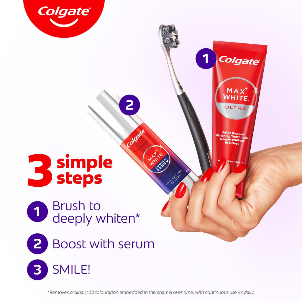 Colgate Deep Clean Whitening Toothpaste with Baking Soda 75ml - Triple Pack - Damaged Box - BBE 11/2026