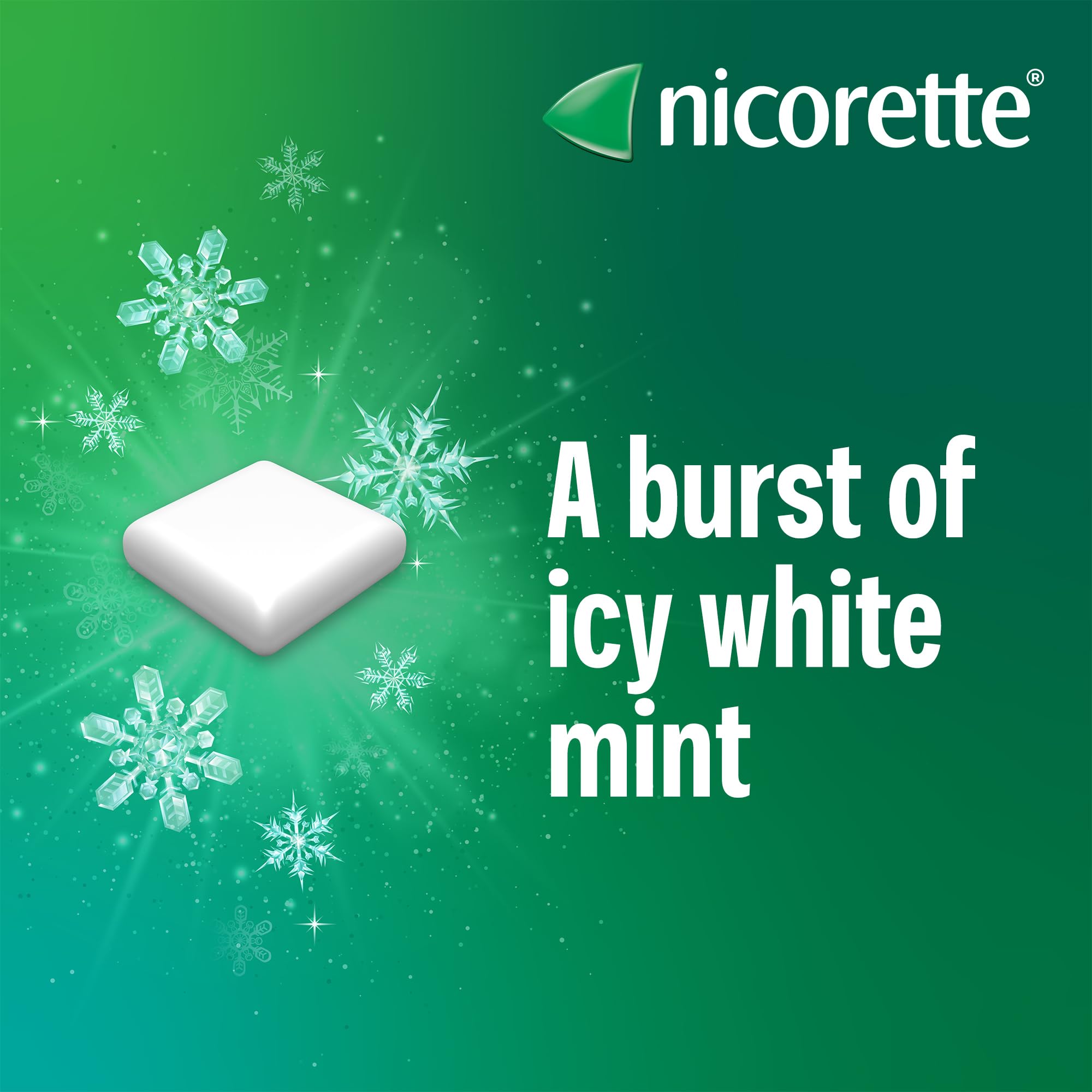 Nicorette Icy White 2mg Nicotine Gum - 210 Pieces Stop Smoking Aid Chewing Gum - Damaged Box - BBE 12/2028