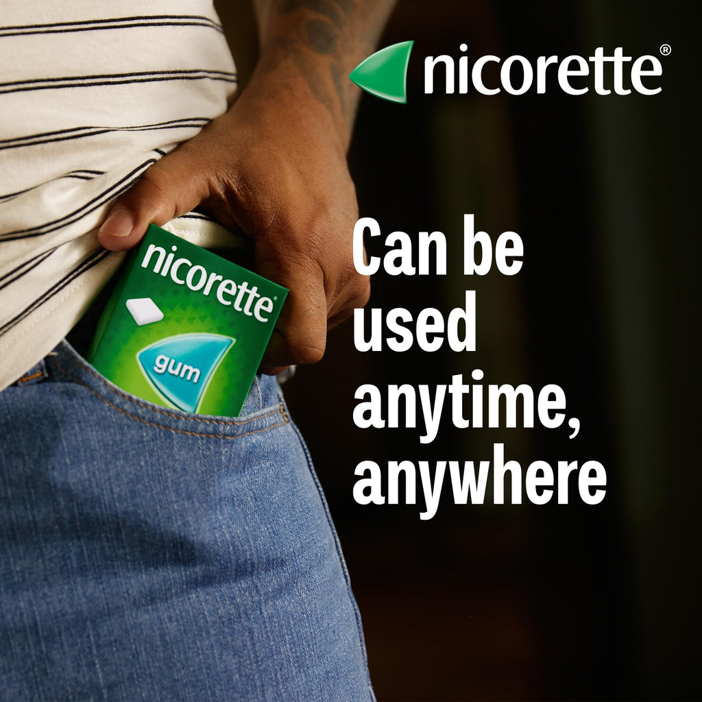 Nicorette Icy White 2mg Nicotine Gum - 210 Pieces Stop Smoking Aid Chewing Gum - Damaged Box - BBE 12/2028