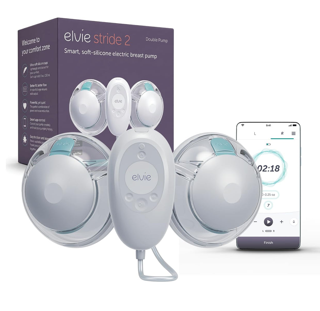 Bellababy Double Electric Breast Pump - 21mm, 24mm, 27mm Flanges - Touch Screen - Strong Suction - Blue - New
