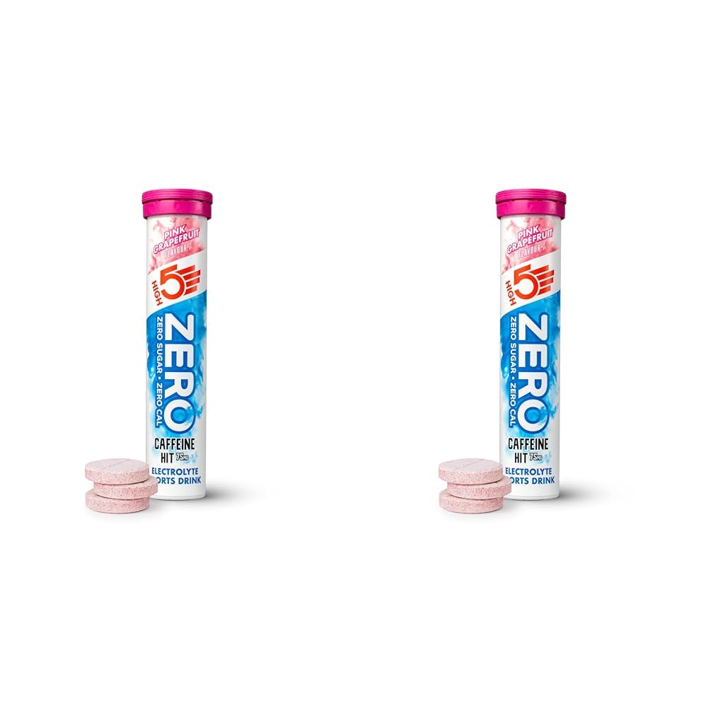 HIGH5 ZERO Caffeine Hit Electrolyte Tablets - Pink Grapefruit, 20 Tablets - Hydration, Vitamin C, Sugar Free - New - BBE 07/2026