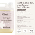 Miniml Laundry Liquid 5L Refill - Wild Jasmine & Vanilla Non-Bio Detergent - Vegan, Cruelty-Free, 165 Washes for Machine & Hand Wash - New
