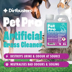 Dirtbusters Pet Pro Artificial Grass Cleaner - 1L - Stain & Odour Eliminator for Dog Cat Urine - Astro Turf Fake Grass - New