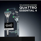 Wilkinson Sword Quattro Titanium Sensitive Razor Kit - 1 Handle, 1 Blade, 2x4 Refill Cartridges - Value Pack - Damaged Box