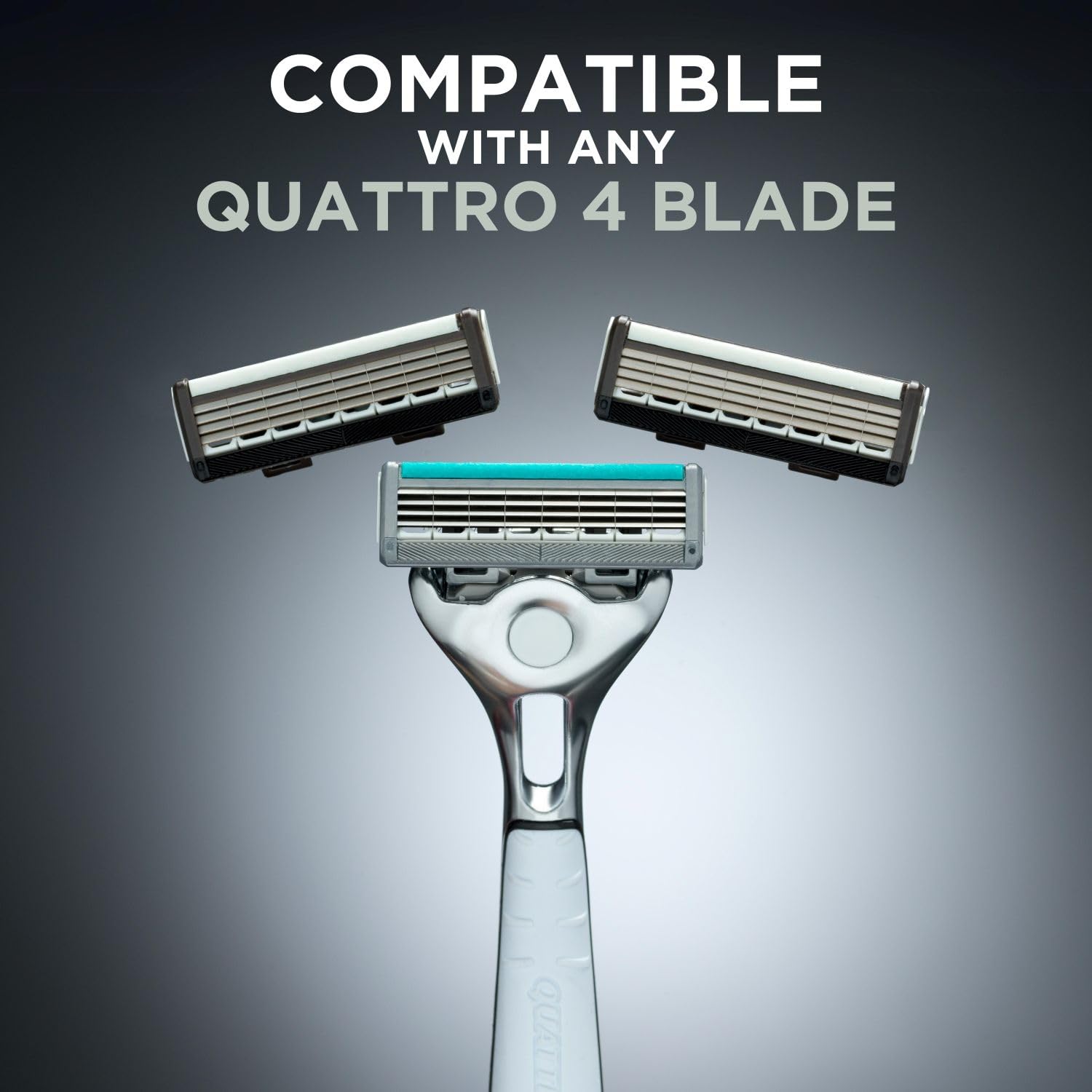 Wilkinson Sword Quattro Titanium Sensitive Razor Kit - 1 Handle, 1 Blade, 2x4 Refill Cartridges - Value Pack - Damaged Box