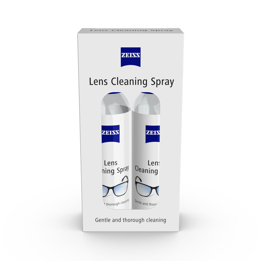 ZEISS Lens Cleaning Spray - 2x 120ml Twin Pack - Optical Glass Plastic Cleaner for Glasses Cameras Screens - Damaged Box - BBE 03/2028
