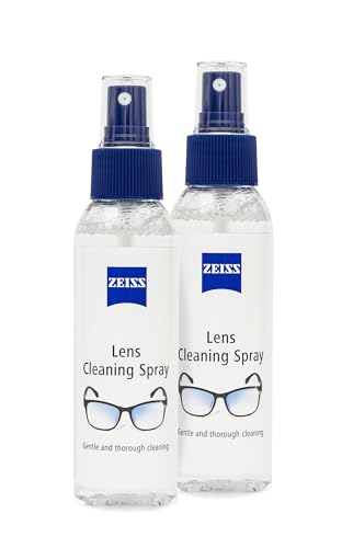 ZEISS Lens Cleaning Spray - 2x 120ml Twin Pack - Optical Glass Plastic Cleaner for Glasses Cameras Screens - Damaged Box - BBE 03/2028