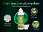 OCAL Euphrasia Plus Eye Wash 100ml - Aloe Vera Sodium Hyaluronate - Red Tired Gritty Eyes - pH 7.2 Buffered - Gentle Daily Cleanse - Damaged Box - BBE 03/2028
