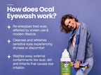 OCAL Euphrasia Plus Eye Wash 100ml - Aloe Vera Sodium Hyaluronate - Red Tired Gritty Eyes - pH 7.2 Buffered - Gentle Daily Cleanse - Damaged Box - BBE 03/2028