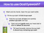 OCAL Euphrasia Plus Eye Wash 100ml - Aloe Vera Sodium Hyaluronate - Red Tired Gritty Eyes - pH 7.2 Buffered - Gentle Daily Cleanse - Damaged Box - BBE 03/2028