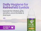 OCAL Euphrasia Plus Eye Wash 100ml - Aloe Vera Sodium Hyaluronate - Red Tired Gritty Eyes - pH 7.2 Buffered - Gentle Daily Cleanse - Damaged Box - BBE 03/2028