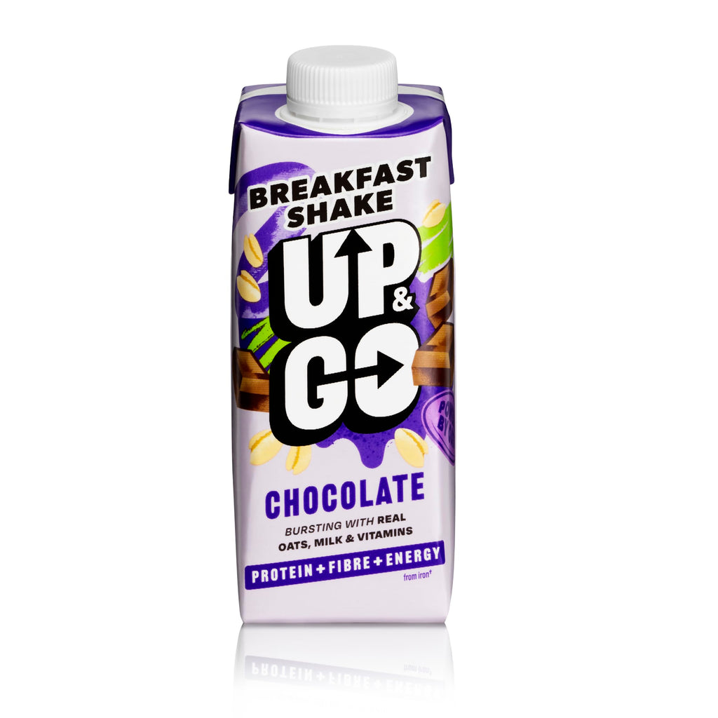 UP&GO Breakfast Drink Chocolate High Protein Shake 300ml - 8 Bottles - New - BBE 05/2026
