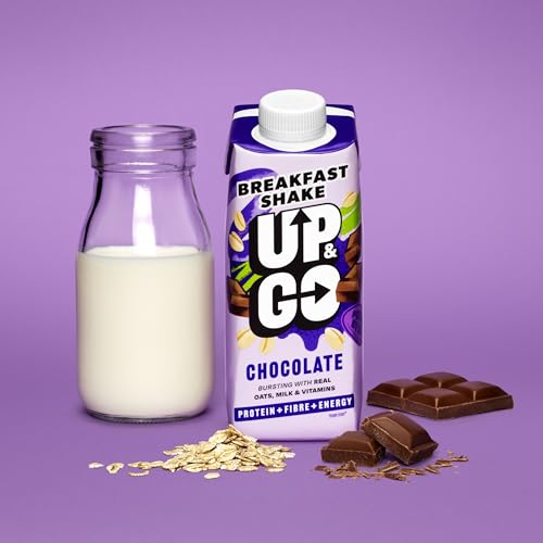 UP&GO Breakfast Drink Chocolate High Protein Shake 300ml - 8 Bottles - New - BBE 05/2026