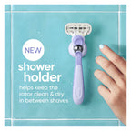 Gillette Venus Extra Smooth Swirl Women's Razor - 3 Refill Cartridges - Pivoting Handle & Shower Holder - Damaged Box